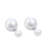 Korean best-selling classic European and American style double-sided large and small ball street stall pearl jewelry stud earrings, versatile mixed jewelry batch Item Picture